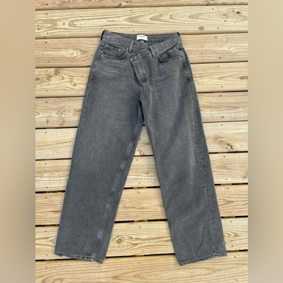 AGOLDE Criss Cross Straight Jeans In Shambles - Picture 8 of 10